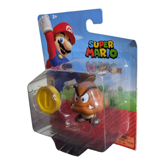 Super Mario ~ Goomba with Coin 2.5" Figure NIB - Picture 3 of 4